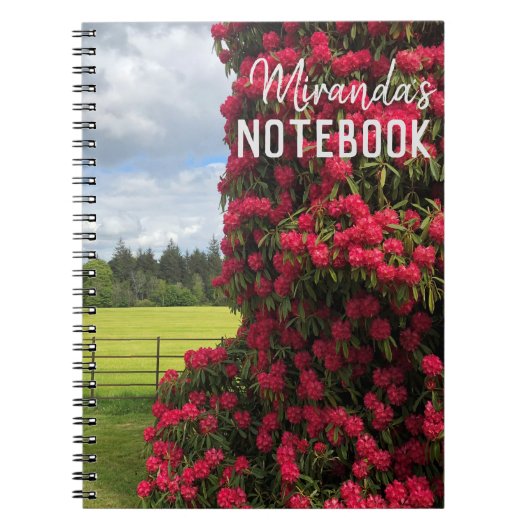 Rhododendron en Schilderachtig Uitzicht in Schotla Notitieboek (Voorkant)