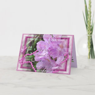 Rhododendron & Pearls - elke gelegenheid aanpassen Kaart