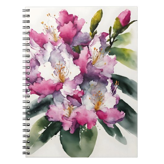 Rhododendron - Watercolor flowers Notitieboek (Voorkant)