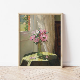 Rhododendrons door een Venster   Jessica Hayllar Poster