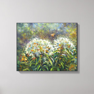 "Rhododendrons en bijen" Canvas Afdruk
