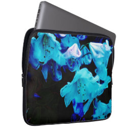 Rhododendrons in Blauw, Floral, Blauwe Bloemen Laptop Sleeve