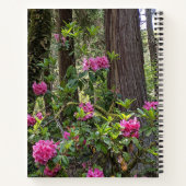 Rhododendrons roses dans un cahier floral de forêt (Dos)