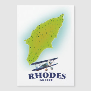 Rhodos, de Griekse eilandkaart reisposter.