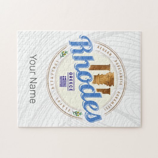 Rhodos Griekenland Egeïsche eiland Souvenir Legpuzzel (Horizontaal)