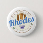 Rhodos Griekenland Egeïsche eiland Souvenir Ronde Button 5,7 Cm (Voorkant)