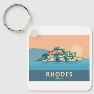 Rhodos Griekenland Pastelreizen - Middeleeuwse oud Sleutelhanger