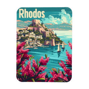 Rhodos Griekenland Vintage Magneet