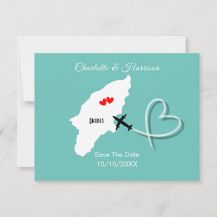 Rhodos Griekse bruiloft bestemming Bewaar de datum Save The Date