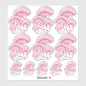 Rhodotus roze paddenstoel Sticker Sheet (Vel)