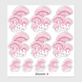 Rhodotus roze paddenstoel Sticker Sheet