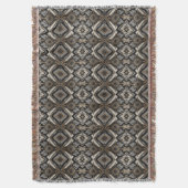 Rhomb beige textuur deken (Voorkant Verticaal)