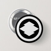 Rhombic pine bark in cirkel ronde button 5,7 cm (Voorkant /achterkant)