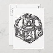 Rhombicuboctahedron, Leonardo Da Vinci Briefkaart (Voorkant / Achterkant)
