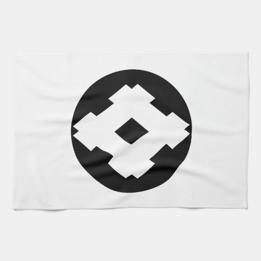 Rhombisch wel lijst in rijstkoek theedoek (Horizontaal)