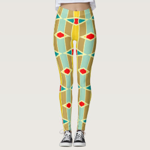 Rhombus en andere vormen patroon leggings