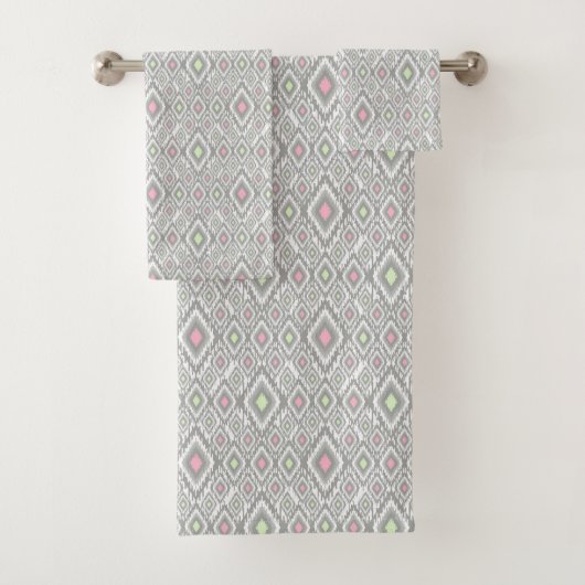 Rhombus gris, vert, rose sur un blanc (En situation)