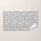 Rhombus gris, vert, rose sur un blanc (Serviette à main)