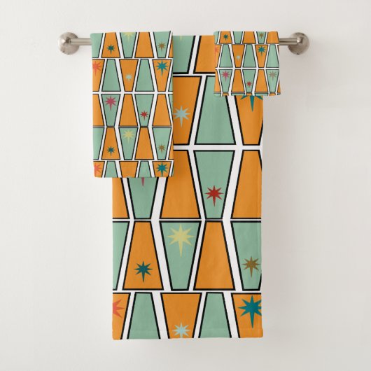 Rhombuses with Starbursts  Bad Handdoek (Insitu)