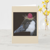 Rhonda la carte de voeux de l'oie du Canada (Fleur jaune)