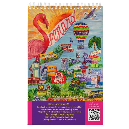 Rhonda Scott Art 2024 Kalender (Achterkant)