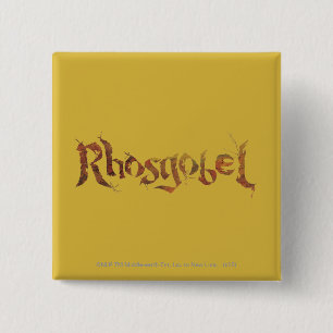 Rhosgobel Naam Vierkante Button 5,1 Cm