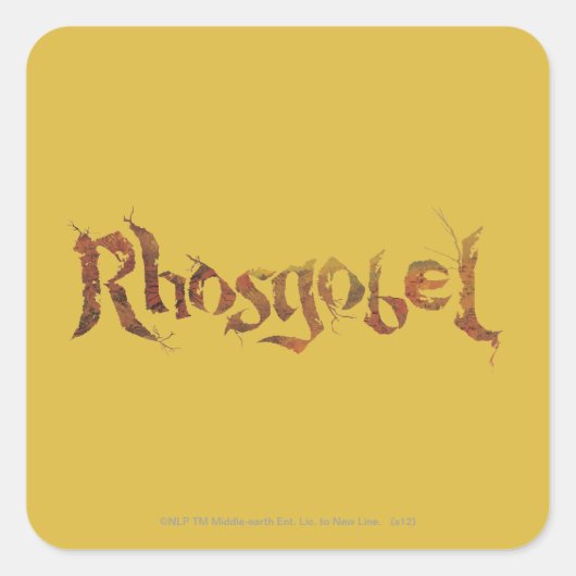 Rhosgobel Naam Vierkante Sticker (Voorkant)