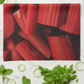 Rhubarb Abstract Theedoek (Gevouwen)