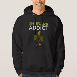 Rhubarb Addict Fun Pun Hoodie