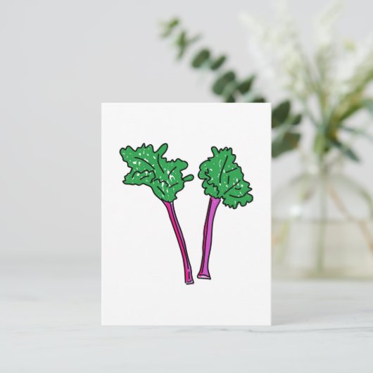 Rhubarb Briefkaart (Staand voorkant)