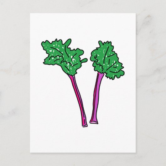 Rhubarb Briefkaart (Voorkant)