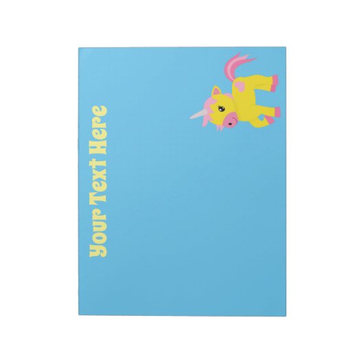 Rhubarb en Custard Unicorn Notitieblok (Gedraaid)