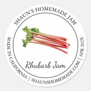 Rhubarb Jam étiquette moderne