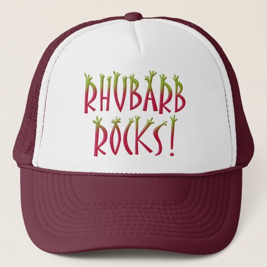 Rhubarb Rocks Trucker Pet (Voorkant)