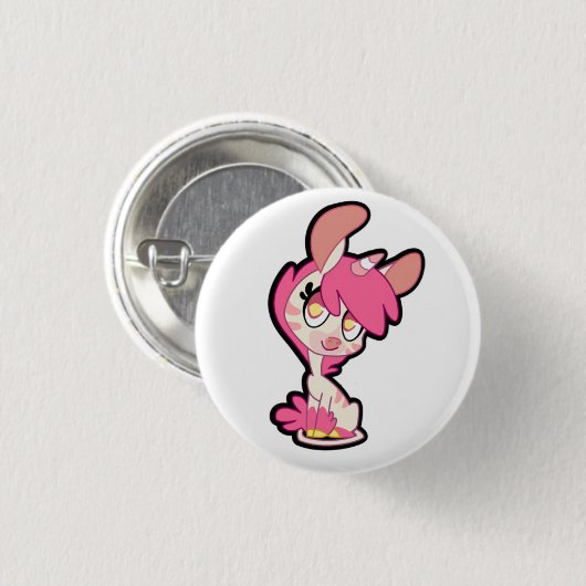 Rhubarb Ronde Button 3,2 Cm (Voorkant /achterkant)