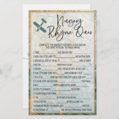 Rhyme Quiz Baby shower Game (Voorkant / Achterkant)