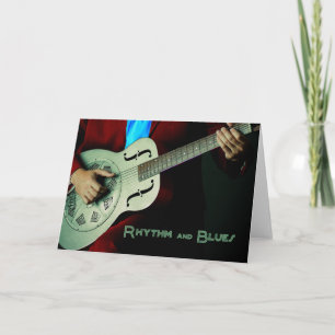 Rhythm and Blues Guitar Wenskaart Kaart
