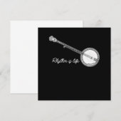 Rhythm Is Life Banjo Bluegrass Country Music Gift Kaart (Voorkant / Achterkant)