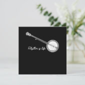 Rhythm Is Life Banjo Bluegrass Country Music Gift Kaart (Staand voorkant)