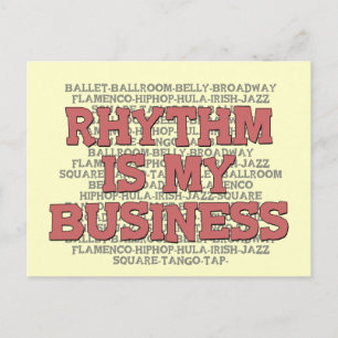 Rhythm is mijn bedrijf briefkaart