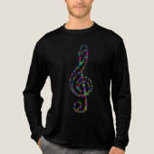 Rhythm Pulse: Chromatic Clef Tee Tri-Blend Shirt (Voorkant volledig)