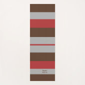 Rhythm Stripes Horizontal Lines Gray Red Brown Yogamat (Voorkant)
