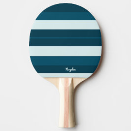 Rhythm Stripes Horizontal Lines Sea Blue White Tafeltennisbatje