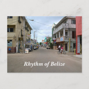Rhythm van Belize Briefkaart van de stad San Pedro