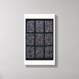 Rhythmic Abstract Interlace Canvas Print