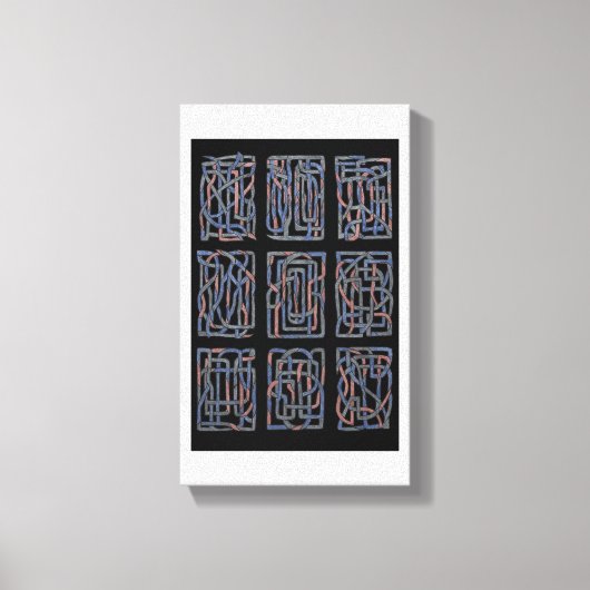 Rhythmic Abstract Interlace Canvas Print (Voorkant)