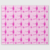 Rhythmic gymnastic custom name age verjaardagscrap cadeaupapier (Vlak)
