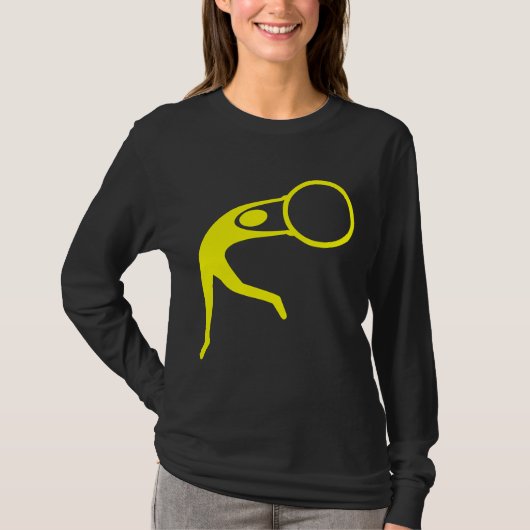 Rhythmic Gymnastic Figuur - Geel T-shirt (Voorkant)