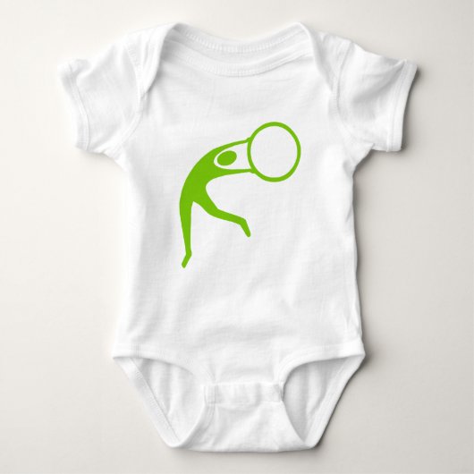 Rhythmic Gymnastic Figuur - Martian Green Romper (Voorkant)