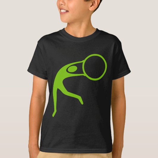 Rhythmic Gymnastic Figuur - Martian Green T-shirt (Voorkant)